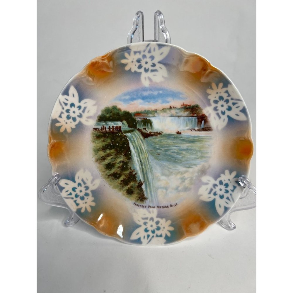 Arzberg Bavaria Niagara Falls 1960s Prospect Point Souvenir Plate  6.5 Inches